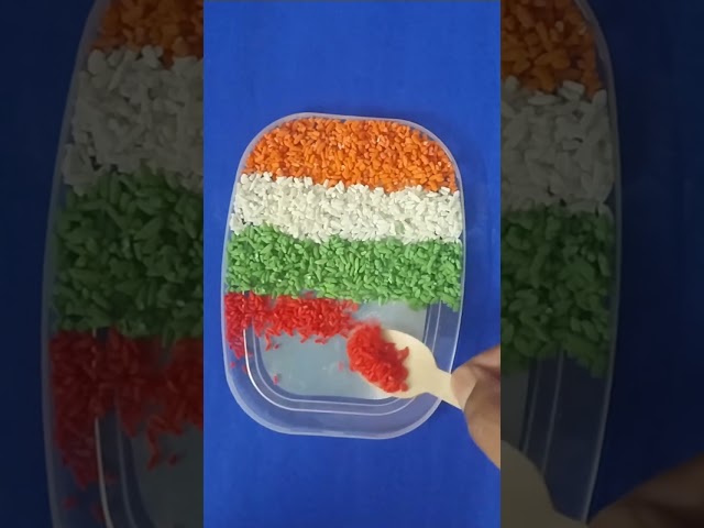 India 🇮🇳 Netherlands 🇳🇱 flag art with rice ||Independence day craft ideas ||#youtubeshorts #viral