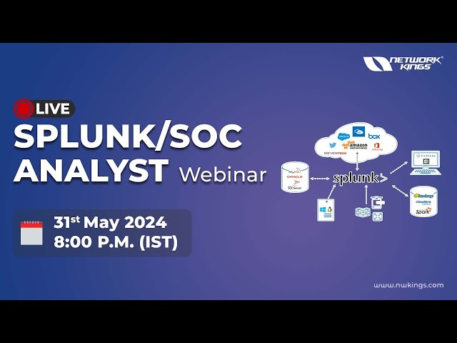 Live Webinar on SPLUNK/SOC Analyst Training: Mastering Threat Detection!