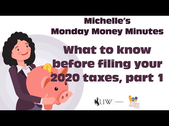 Tax Tips for 2020 Mar 2021 | Money Minutes