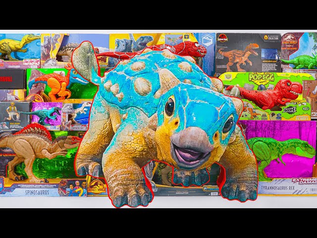 Unboxing Review Jurassic World Toys ASMR | HUGE Bumpy Mystery Box, T-REX, Irritator, Ankylosaurus