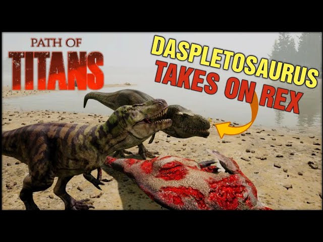 Path Of Titans - Dasp Pack Takes On Rex!