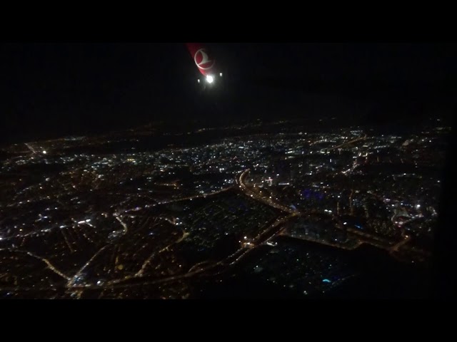 Night landing in Istanbul new airport (IST)