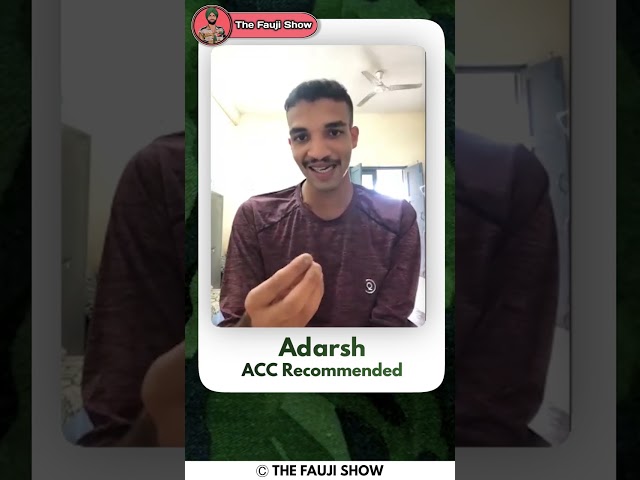Becoming a Jawan to an Officer | ACC Recommended Candidate LAC Adarsh shares ACC Exam Pattern #acc