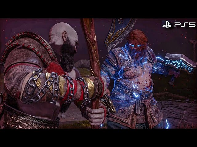 God of War Ragnarok | Kratos vs Thor segunda pelea y muerte de Thor | 4K | Español latino | PS5