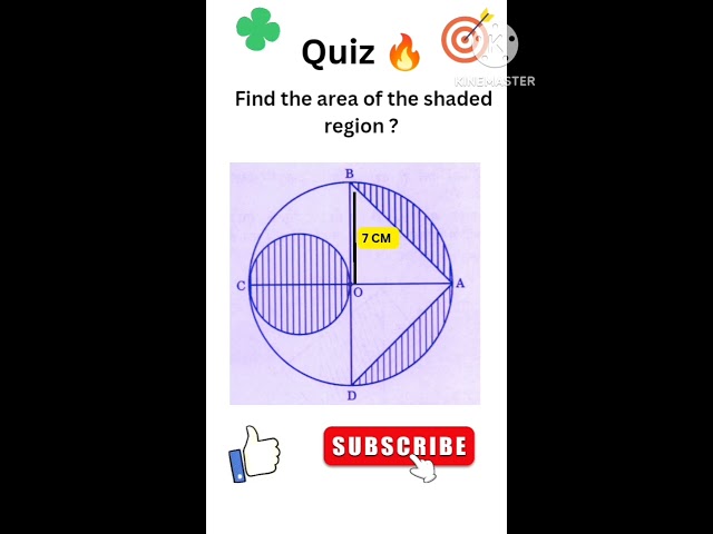Calculate the area of shaded region#circle#maths#sat#cds