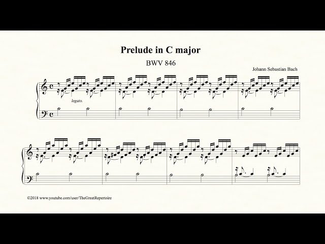 Bach, Prelude in C major, BWV 846