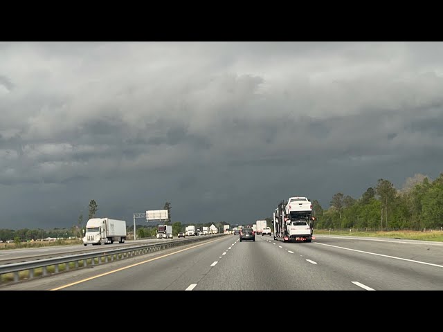 Driving Thru Scary Thunderstorms Possible Tornado In Southern Georgia Interstate 75
