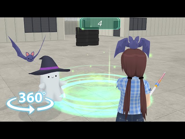 Shoujo City ghosts & bats mini-game (360 VR video)