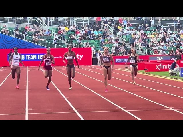 Women’s 200m 2024 U.S. Olympic Trials Round 1 Heat 2