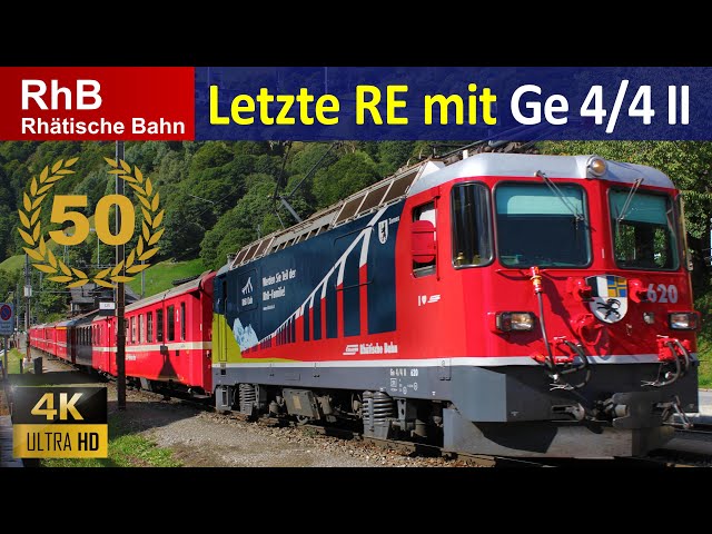 RhB Rhätische Bahn in 4K - Das Ende für 4 Loks Ge 4/4 II, Teil 1, 50 years BoBo2 Rhaetian Railway