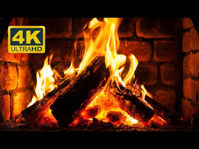 🔥 Cozy Fireplace 4K (12 HOURS) Fireplace Ambience with Crackling Fire Sounds. Fireplace Burning 4K