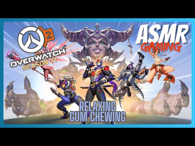Gaming ASMR 💤 First Look At What’s New In Overwatch 2 Season 11 😴 Soft Whispering + Gum Chewing ⌨️