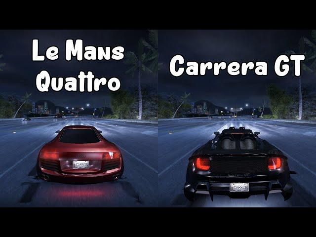 Audi Le Mans Quattro vs Porsche Carrera GT - Need for Speed Carbon (Drag Race)