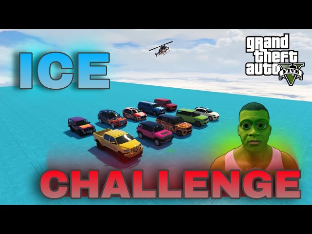 ICE ROAD CROSS CHALLENGE WITH GTA 5 CARS / GTA 5
