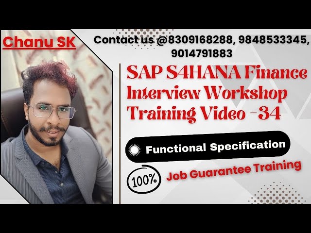 SAP S4HANA Finance Interview Workshop Training -34 - SAP FICO Interview Workshop Training