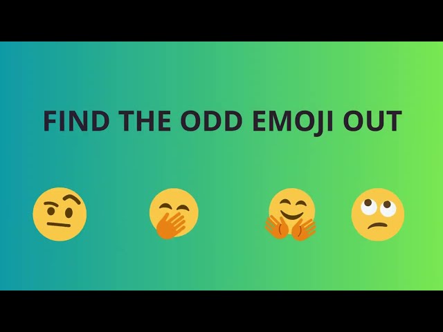 Find the Odd One Out|Emoji Quiz|Easy,Medium,Hard,Impossible