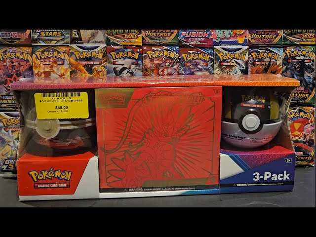 Pokemon Cards TCG Costco Scarlet & Violet ETB and Poke Ball 3-Pack Opening