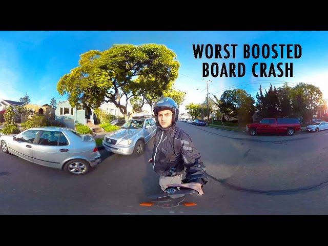 WORST BOOSTED BOARD CRASH EVER!!! (360° 4K VR)