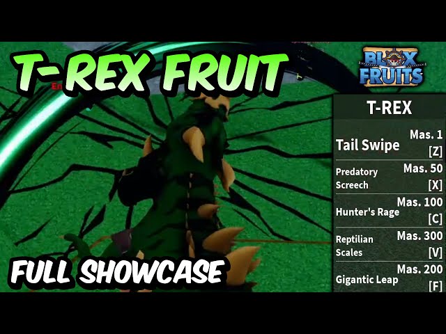 NEW T-Rex Fruit FULL SHOWCASE! | Blox Fruits T-Rex Fruit Full Showcase & Review