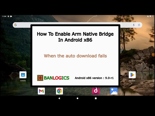 How To Enable Arm Native Bridge In Android x86