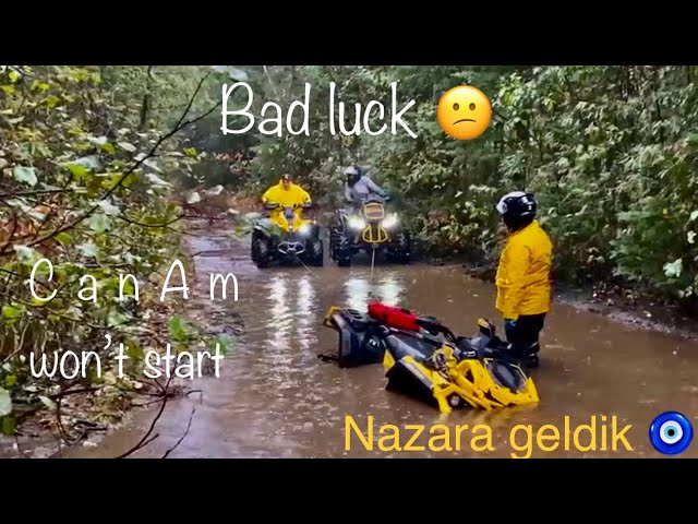 Can am won’t start | rainy hailstorm weekend | ATV TURKS CANADA