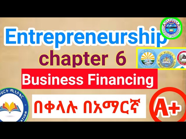 Entrepreneurship Chapter 6 Business Financing በአማርኛ