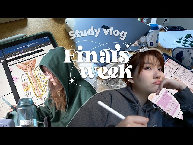 STUDY VLOG: final exam week, pulling 3 all-nighters, extremely caffeinated
