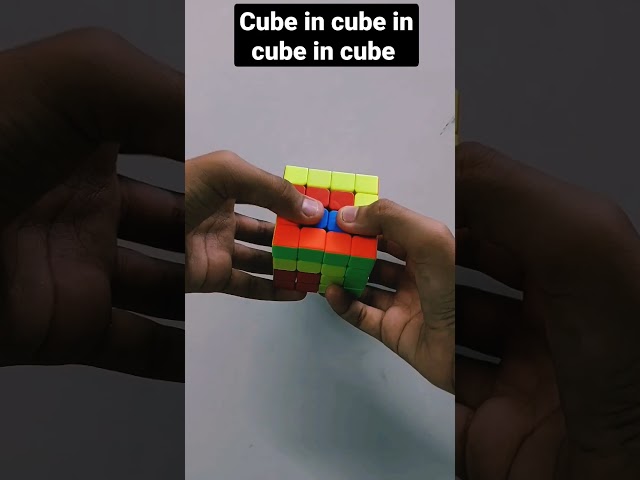 #slove rubik's cube.[simple] 4x4 cube in cube in cube in cube #tipsandtricks #trending #cube #cubing