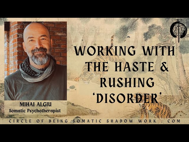 The Haste & Rushing 'Disorder' of the modern age