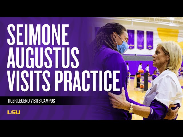 Seimone Augustus Visits LSU Women's Basketball Practice