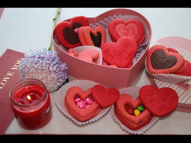 Red Velvet cookies/heart shaped red velvet cookies cookies- valentine's day recipes