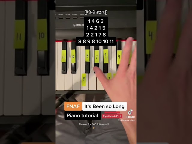 Its Been so Long FNAF Piano tutorial