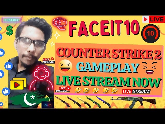 FACEIT10 Gameplay Live Stream Now | FACEITLVL10 LIVE | NO PROMOTION | GAMING INFLUENCER| CS2 LIVE