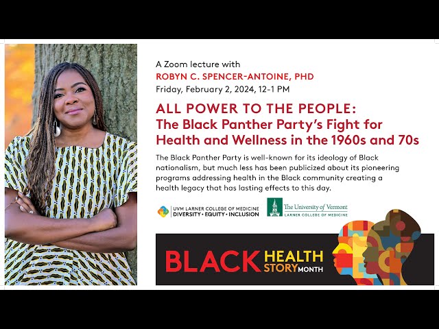 2024 Black HEALTHstory Month Lecture- Robyn C. Spencer-Antoine