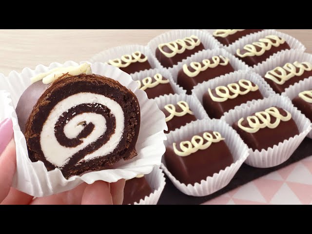 (No-Bake) Chocolate-covered mini roll cakes!