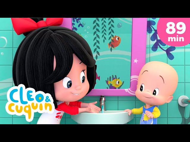 Wash your Hands! 🧼 and more Nursery Rhymes by Cleo and Cuquin | Children Songs