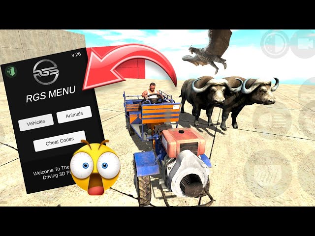 New Tractor + buffalo Cheat code 😱|| in Indian bike driving 3d #indianbikesdriving3d