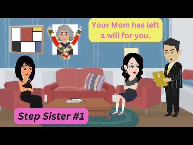 Step Sister #1| Learn English through story | Subtitle | Improve English | Animation story