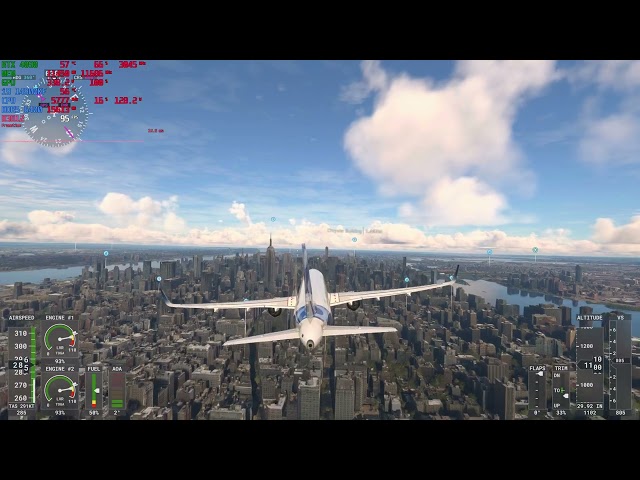 Microsoft Flight Simulator 2020 PC 4K Ultra Settings RTX 4090 i9 14900KF CPU New York City