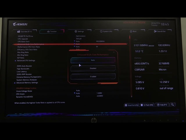 How To Manage Enchanced Multi Core Performance Mode In Gigabyte Z790 AORUS MASTER