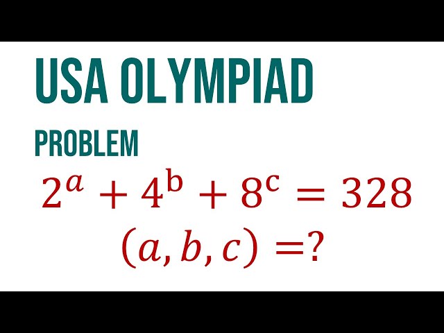 USA Olympiad Problem I OLYMPIAD I SAT I MCAT  I Xth  I GRE I Pre-Math I NSO | IMO | SOF