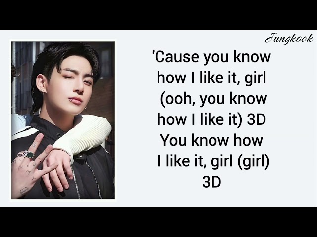 Jungkook '3D' (feat. Jack Harlow) (Easy Lyrics)