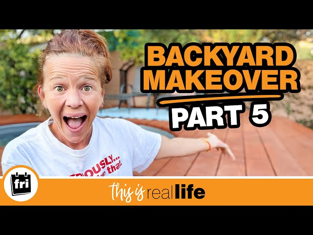 BackYard MakeOver Part 5: Finishing the Deck & Q2 Mini Massage Gun Test - THIS IS REAL LIFE