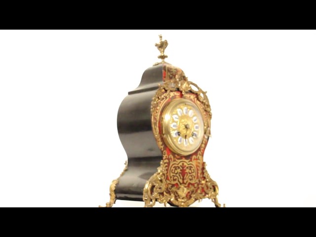 Antique French Boulle Mantel Clock On Stand c.1870
