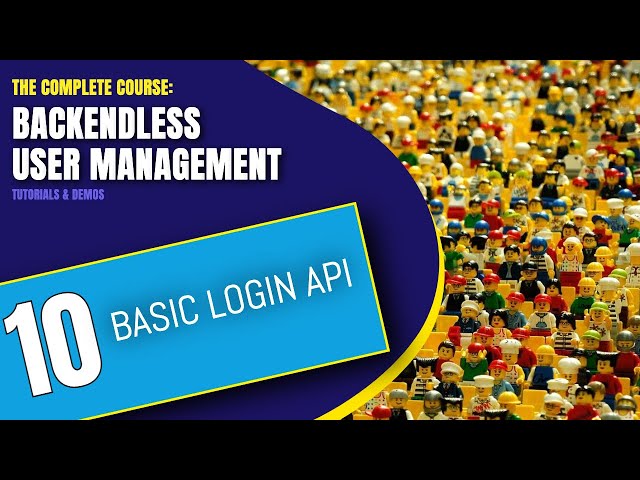 Basic User Login API | User Management Course | Pt. 10