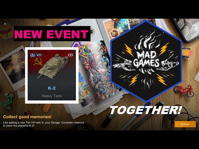 NEW Event + Mad Games - Hunting for Free Tank K-2 and for Noobs! - Live Stream! World of Tanks Blitz