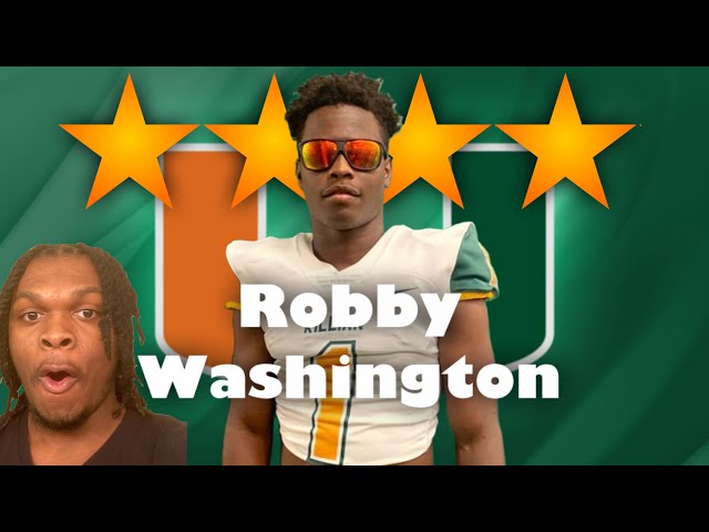 Robby Washington Highlights Reaction! Miami Hurricane Football Recruit!