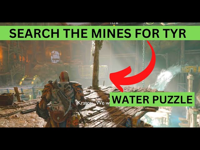 Search the mines for Tyr God of War Ragnarok WATER PUZZLE ORE (part of mission)