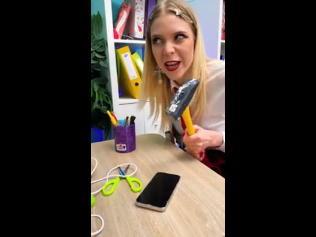 BREAK THE PHONE WITH a HUMMER vs Cut The Charger 😂 #funnyvideo by SmachCrush