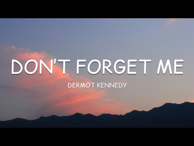 Dermot Kennedy - Don’t Forget Me (Lyrics)🎵
